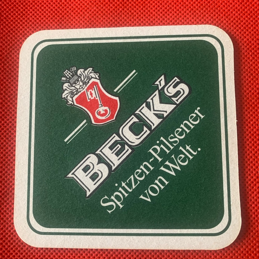 Vintage German Beer Mat Coaster Beck’s Pilsner